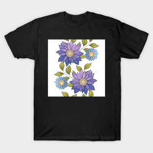 Summer Pattern with Floral Motifs T-Shirt